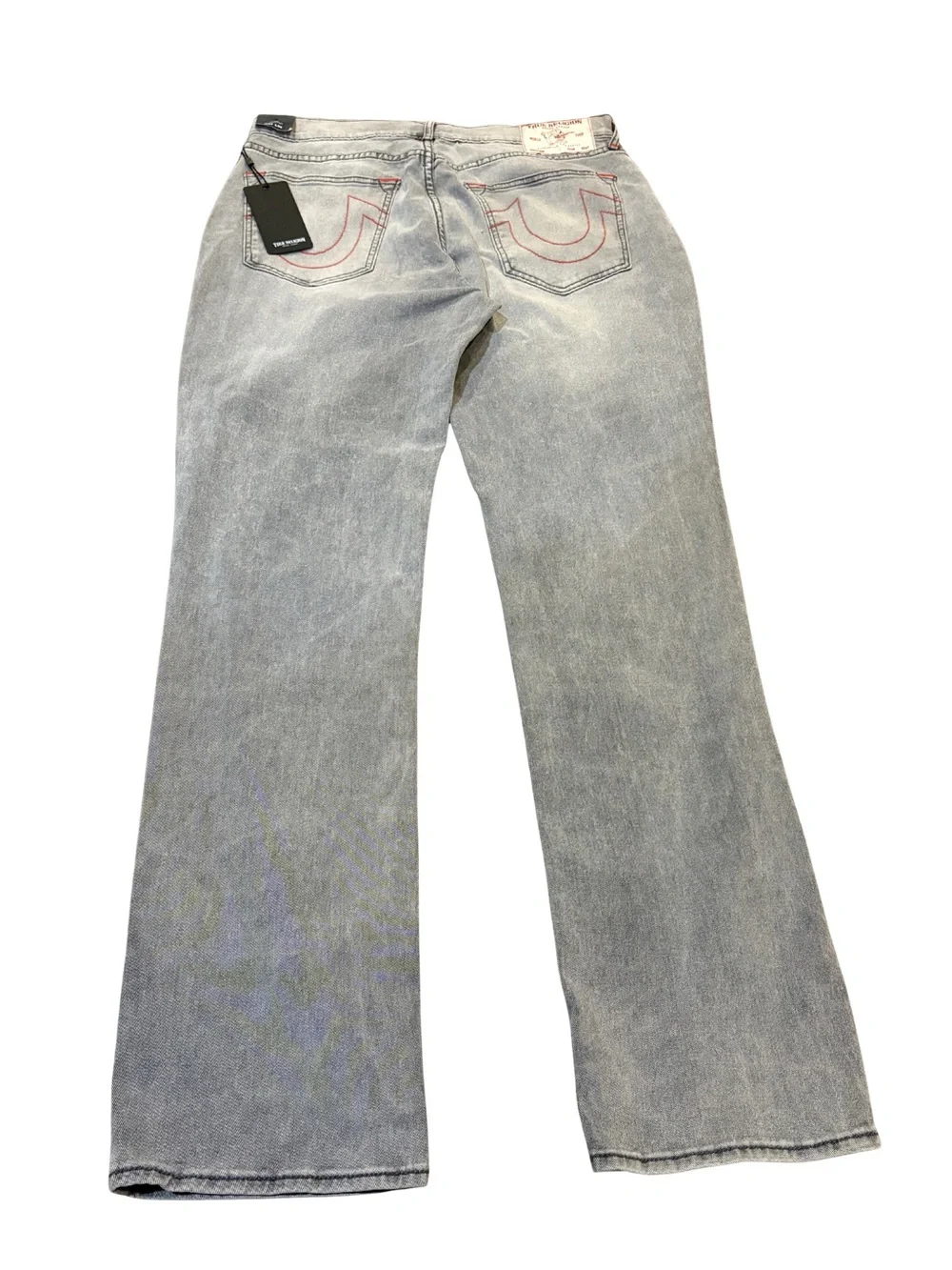 True Religion Ricky Relaxed Straight Jeans Men’s 34x34 Gray Silver Wash NWT